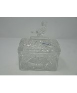 VTG CRYSTAL HOFBAUER BYRDES COVERED TRINKET BOX 3-3/4&quot;W  - $40.66 CAD