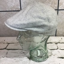 Wool Flat Cap Hat Mens Sz L/XL Gray Professor - £15.62 GBP