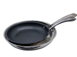 Cuisinart Pans Lot 2 8&quot; Non Stick Skillet &amp; 10&quot; Chef&#39;s Classic Stainless Skillet - £73.81 GBP