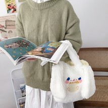 Hylhexyr Women&#39;s Soft Plush Shoulder Bags Cute Portable Bag Girls Purse Handbag  - £18.54 GBP