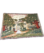 Gone With The Wind Jacquard Throw Blanket &quot;Scarlett At Tara” Cotton Chat... - $49.96