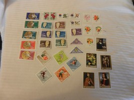 Lot of 34 Hungary Stamps, from 1960s, Roses, Sports, Astronauts, Art, More - $21.38