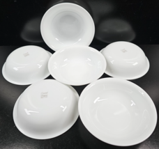 6 Corelle Winter Frost White Fruit Dessert Bowls Set Corning Livingware Dish Lot - $36.60