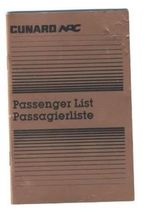 Cunard NAC Vistafjord Passenger List 1988 Hamburg Leningrad Helsinki Gdy... - $23.82
