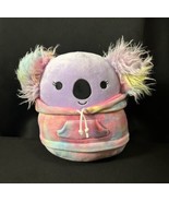 Squishmallows Hoodie Squad 8&quot; Renate the Purple Koala Plush Doll Toy Tie... - $28.06 CAD