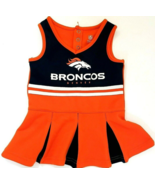 NFL Team Apparel Denver Broncos Cheerleader Dress 100% Polyester Size 18 Mo - $11.30