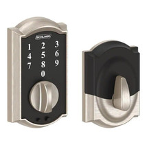 Schlage Touch Camelot Satin Nickel Electronic Deadbolt Lighted Keypad To... - £102.39 GBP