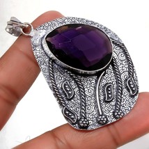 African Amethyst Pear Shape Gemstone Ethnic Unique Pendant Jewelry 2.70&quot; SA 185 - £4.01 GBP