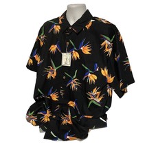 Vintage Hawaiian Shirt Men Size XL Bird Of Paradise NEW OLD STOCK - £37.35 GBP