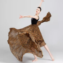 LEOPARD Print Mesh Maxi Skirt Summer Chiffon Skirt Custom Plus Size Beach Skirt image 2
