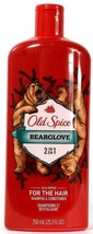 1 Bottle Old Spice 25.3 Oz Bearglove 2 In 1 For The Hair Shampoo &amp; Conditioner - £16.41 GBP