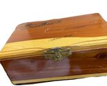 "Vintage Handmade Cedar Wood Jewelry Box Lidded Trinket Keepsake Chest M... - $30.68