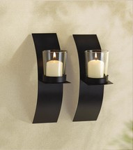 Modern Art Candle Sconce Duo - $40.42