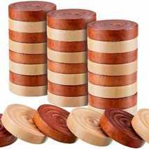 72 Pieces Wood Checkers 1.06 Inch Wooden Checkers Pieces Set With Stackable Ridg - £19.14 GBP