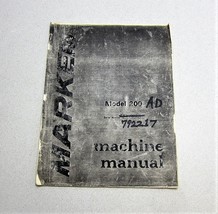 MARKEM Machine Manual Model 200AD - $13.95