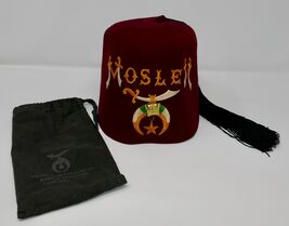 Masonic Shriners Moslem Freemason Embroidered Ihling Bros Fez Hat Tassel... - $39.99