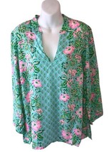 Lilly Pulitzer NWT Luna Bay Tunic Oh Diamond Girl Engine Size L MSRP $138 - $93.28