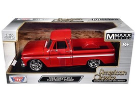 1966 Chevrolet C10 Fleetside Pickup Truck Red &quot;Maxx Design&quot; &quot;American Classics&quot; - £31.51 GBP