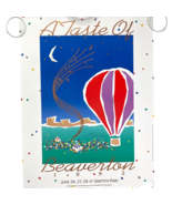 A Taste of Beaverton OR 1992 Hot Air Balloon Vtg Event Poster Springer 1... - £56.89 GBP