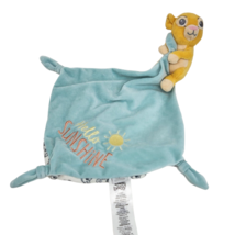 Disney Simba Hello Sunshine Baby Teal Security Blanket Stuffed Animal Plush - £37.21 GBP