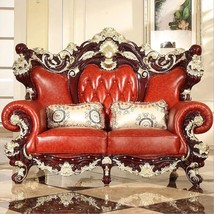 high quality  European  antique living room sofa furniture genuine leather set F - £58,158.79 GBP