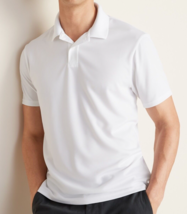 Men&#39;s Moisture-Wicking Golf Polo Shirt Size XXL Tall / 2XL TALL White Soft - £11.64 GBP