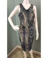 NWT Women&#39;s Romeo &amp; Juliet Couture Blue Animal Print Scuba Dress Sz Medium - £25.53 GBP
