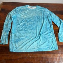 Realtree Men's Blue Long Sleeve Fishing Performance Shirt Size L - $16.63