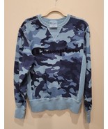 Champion Authentic Crew Neck Sweatshirt Small Blue Camo Pullover Classic... - €16,32 EUR