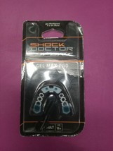 Shock Doctor Sport Gel Max Pro Mouthguard, Black with strap NIP Adult 11 + New - £10.77 GBP