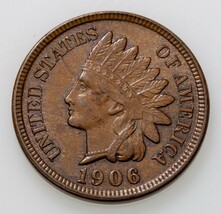 1906 1C Indien Cents En Bu État, Marron Couleur, Beau Oeil Appeal &amp; Luster - $52.46