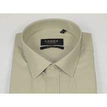 Men's Shirt, Hankie CASILA Turkey Cotton Blend Long Sleeves 501480-06 Solid Sage image 5