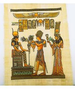 Collection of 5 Egyptian papyrus colorful hieroglyph handmade ancient Eg... - $184.75 CAD