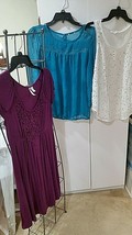 Lot 3 Pc Women’s Summer All SZ MED Dress &amp; 2 Tops~ Degrees, Candie&#39;s Bust 35-36&quot; - £14.10 GBP
