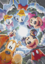 counted cross stitch pattern Disney characters portrait 248*354 stitches... - $3.99