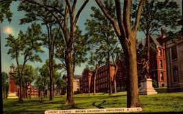 Front Campus Brown University Building-Providence-RI Vintage LINEN Postcard BK58 - £3.16 GBP