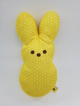 Peeps Yellow Polka Dot Peep Easter Bunny 9&quot; Plush Stuffed Soft Toy B308 - £7.85 GBP
