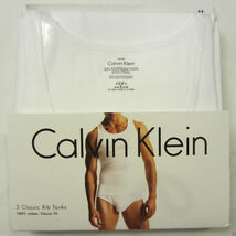 3 CALVIN KLEIN SIZES: S M L XL XXL MENS COTTON WHITE TANK TOP T-SHIRT UN... - $38.90