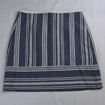 NEW LOFT 4 Blue Pattern Straight Zip Womens Skirt - $22.09