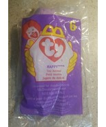 1998 McDonald&#39;s Ty Teenie Beanie Babies HAPPY The HIPPO #6  COMBINED SHI... - £2.21 GBP