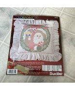 Santa &amp; Toys Pillow Bucilla Kit 63744 Stamped Cloth Colorpoint Sealed - $16.82