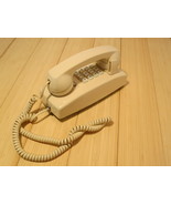 AT&amp;T Beige Push Button Phone Corded Wall 2554BMPB 87027 - $27.69