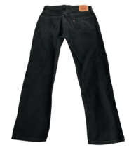 Levi&#39;s 505 Men Jeans 34X32 (Actual 32x30) Blk Denim Regular Fit Button Z... - $37.98