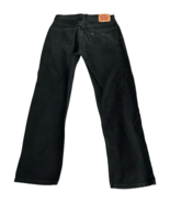 Levi&#39;s 505 Men Jeans 34X32 (Actual 32x30) Blk Denim Regular Fit Button Z... - $37.98