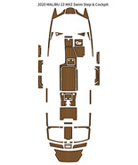 2020 MALIBU 23 MXZ Swim Step &amp; Cockpit Pad Boat EVA Teak Decking 1/4&quot; 6mm - $1,370.86 CAD
