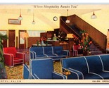 Hotel Salem Lobby Salem Oregon OR UNP Advertising Linen Postcard R17 - $4.42
