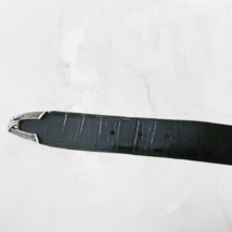 Black Alligator Look Belt Horsehead Buckle 1996 image 6
