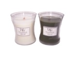 WoodWick Frasier Fir &amp; White Teak Medium Hourglass Candle 9.7 oz - Set of 2 - £29.86 GBP