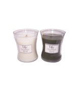 WoodWick Frasier Fir &amp; White Teak Medium Hourglass Candle 9.7 oz - Set of 2 - £29.88 GBP