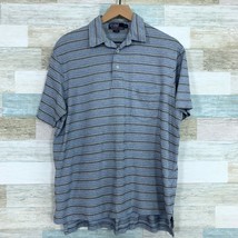 Polo Ralph Lauren Textured Striped Shirt Blue White Pima Cotton Mens Large - $27.70